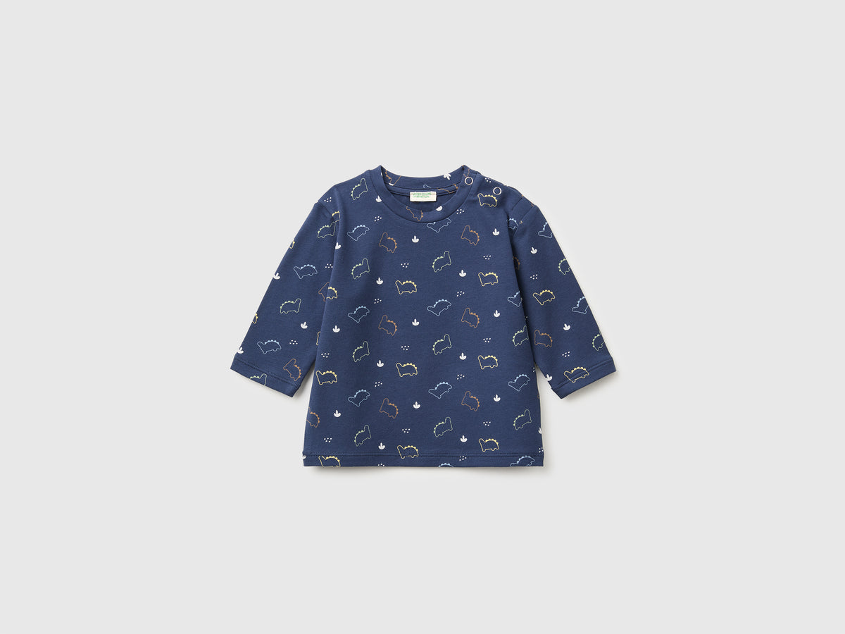 T-shirt com estampa de dinossauros em algodão stretch - ucb_image_FS