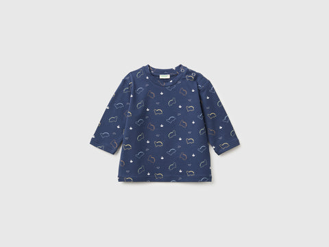 T-shirt com estampa de dinossauros em algodão stretch - ucb_image_FS
