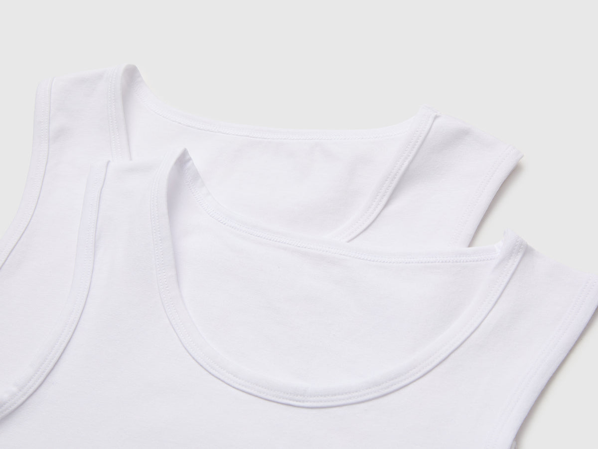 Duas t-shirts sem mangas interiores em algodão stretch - ucb_image_DS1