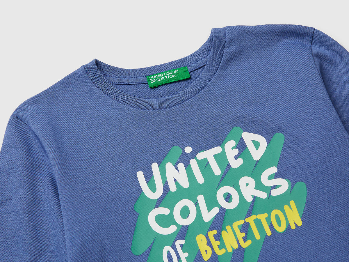 T-shirt com estampa logótipo em algodão orgânico - ucb_image_DS1