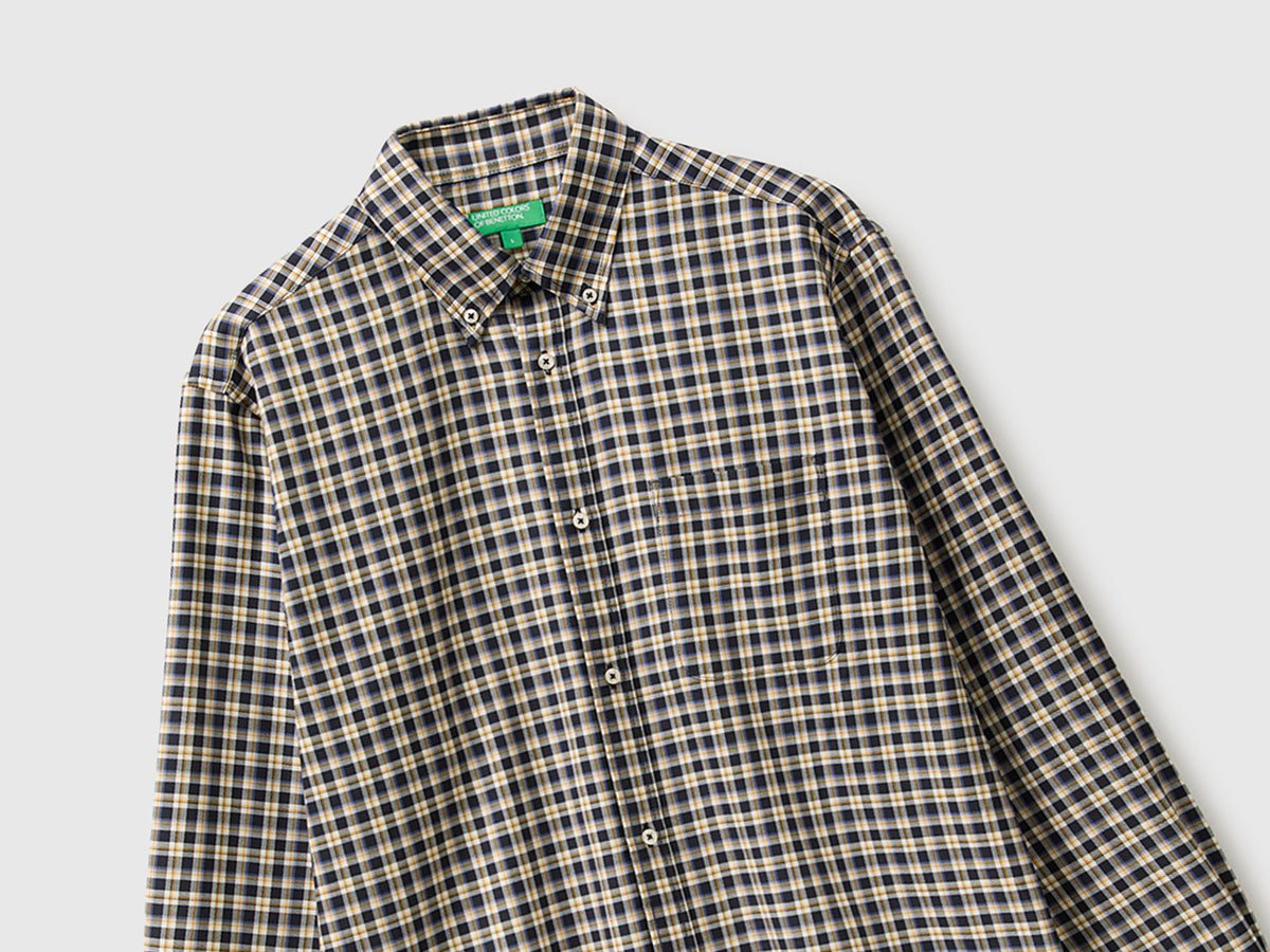 Camisa button down em flanela 100% algodão orgânico - ucb_image_FY