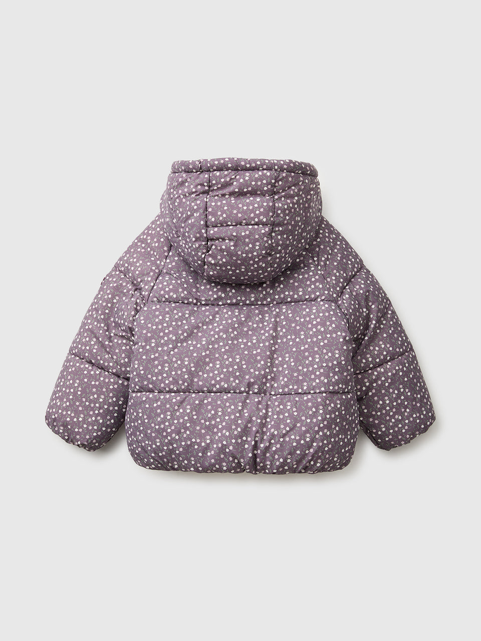 Casaco acolchoado estampado às flores com capuz - ucb_image_BS
