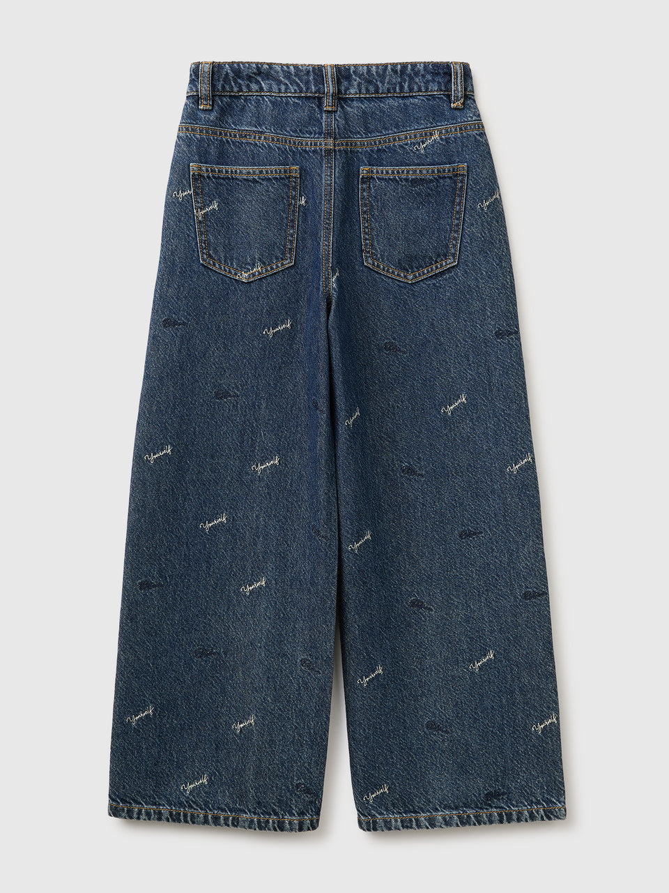 Jeans wide fit com bordados - ucb_image_BS