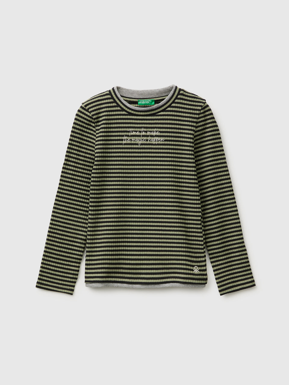 T-shirt com canelado riscado e bordado - ucb_image_FS