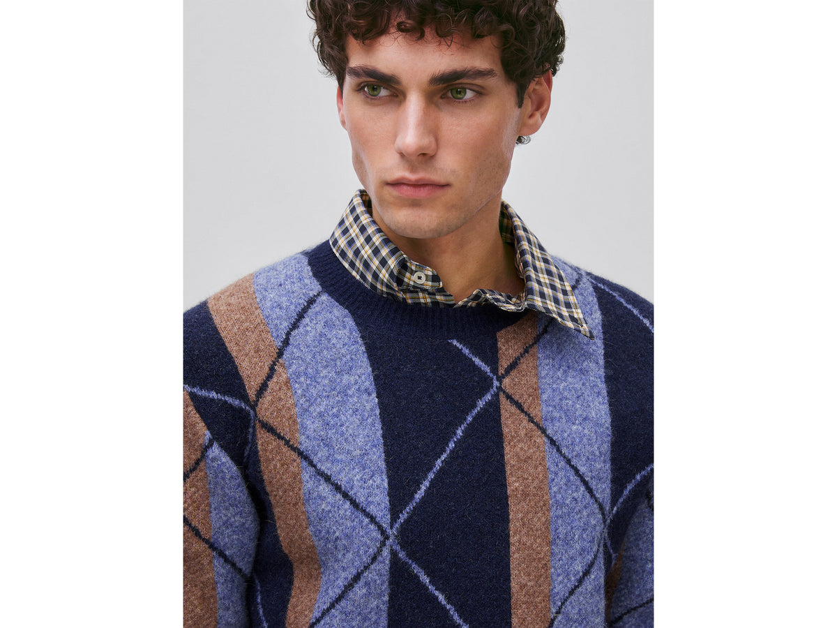 Camisola com riscas e losangos em mistura de lã e alpaca - ucb_image_FY