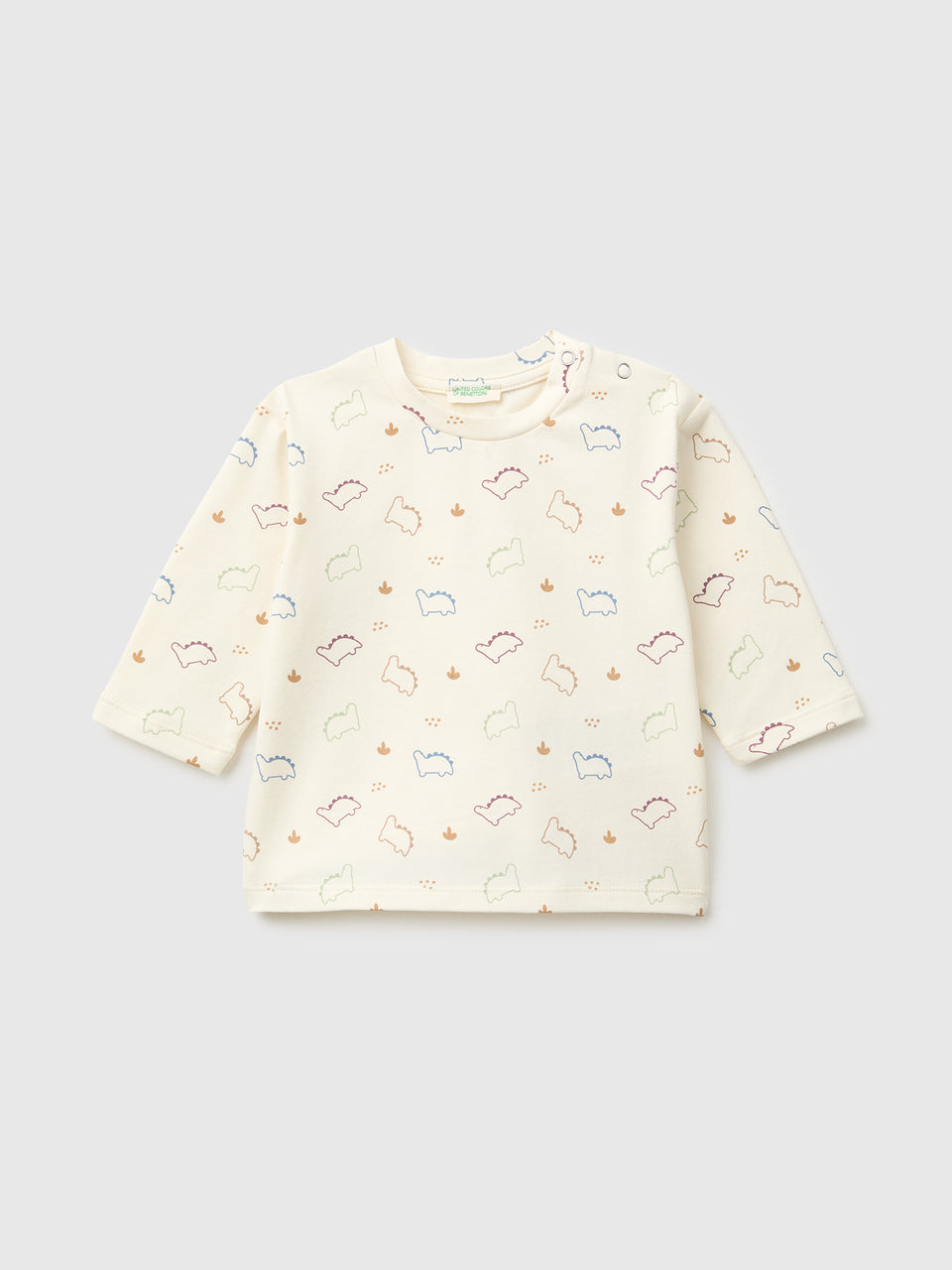 T-shirt com estampa de dinossauros em algodão stretch - ucb_image_FS