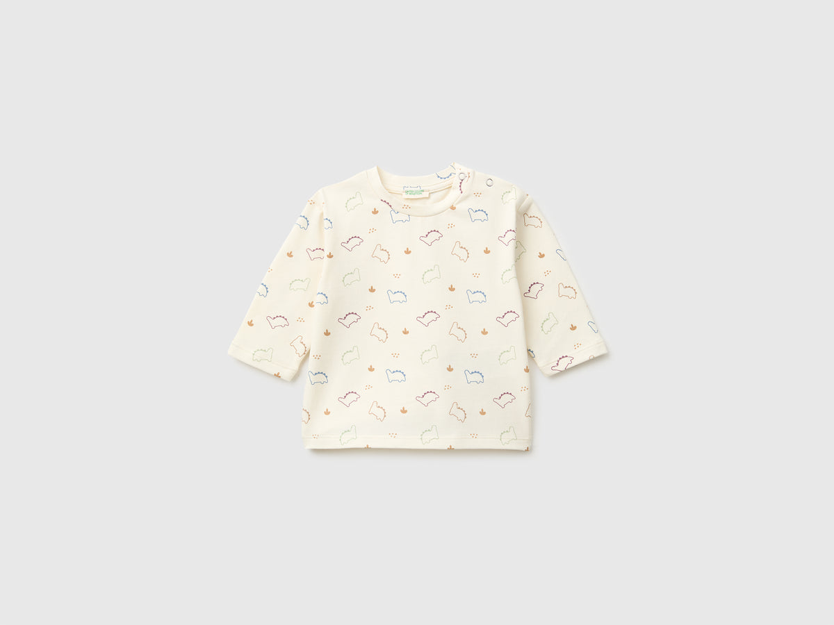 T-shirt com estampa de dinossauros em algodão stretch - ucb_image_FS