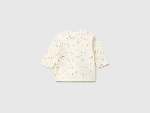 T-shirt com estampa de dinossauros em algodão stretch - ucb_image_FS