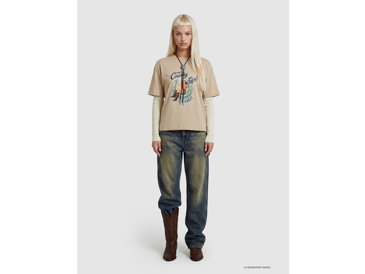 T-shirt relaxed fit com estampa western - ucb_image_FY