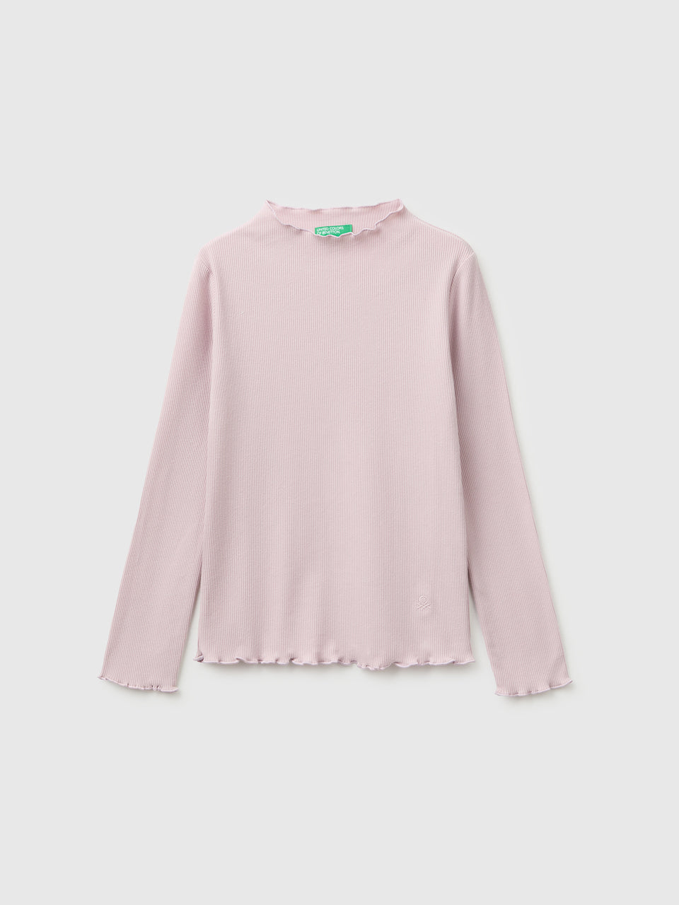 T-shirt de gola alta em mistura de algodão quente - ucb_image_FS