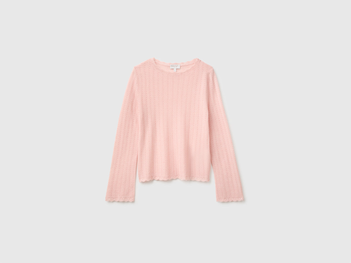 Camisola perfurada em mistura de lã ultraligeira - ucb_image_FS
