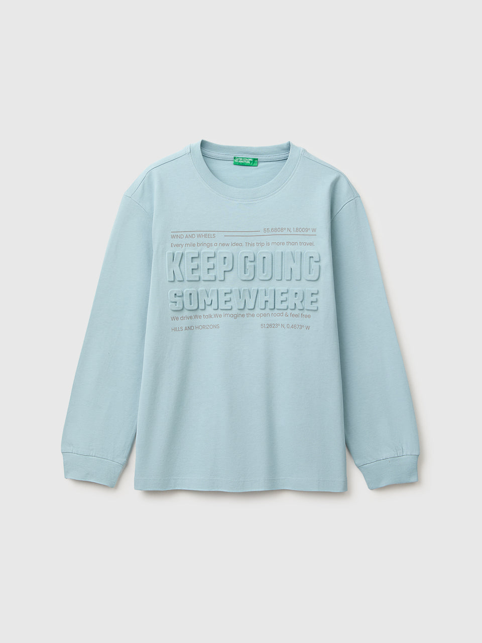 T-shirt em algodão orgânico quente com estampa em relevo - ucb_image_FS