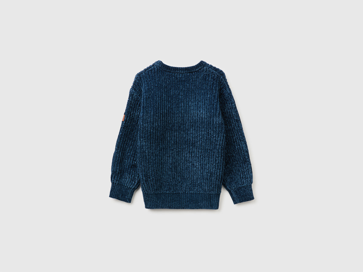 Camisola de gola redonda em chenille - ucb_image_BS