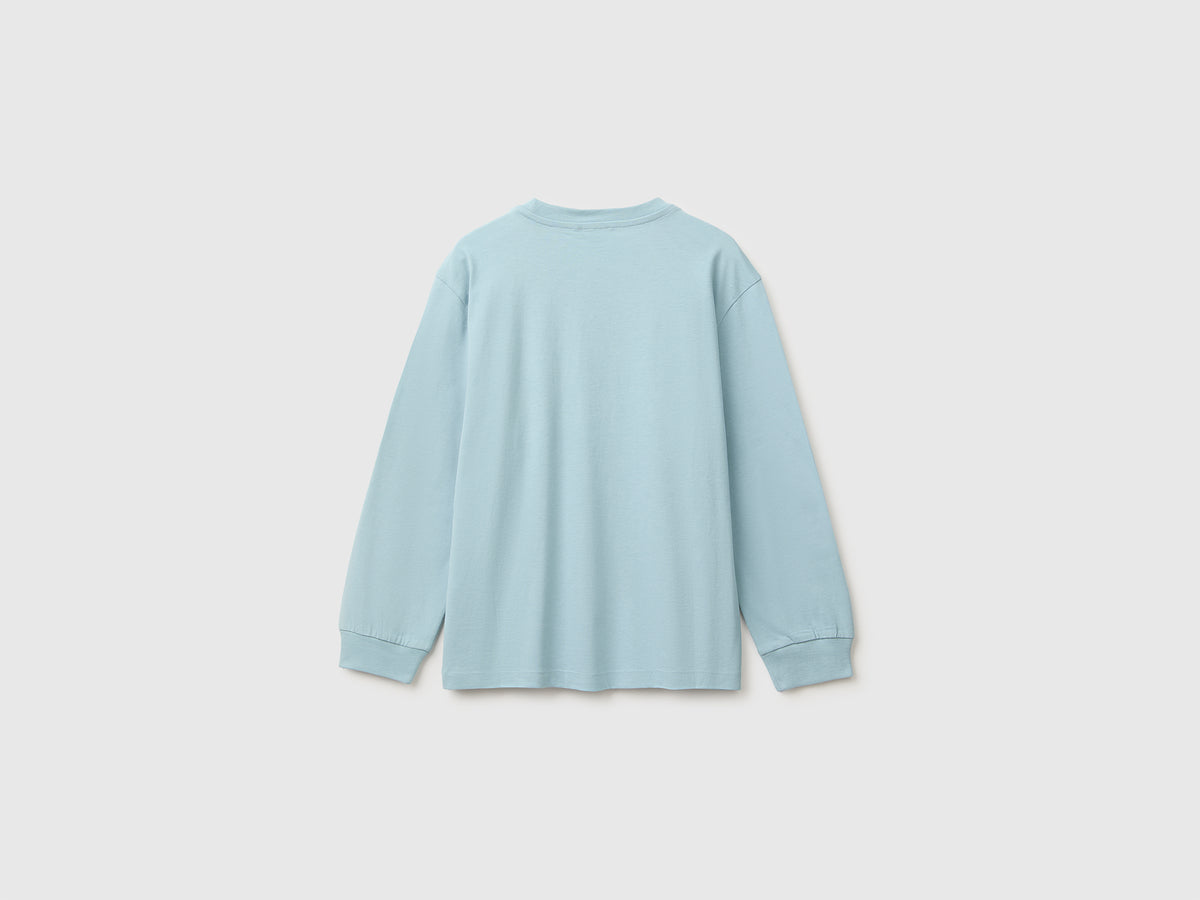 T-shirt em algodão orgânico quente com estampa em relevo - ucb_image_BS