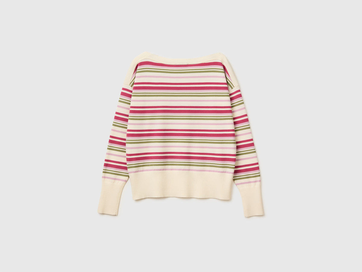 Striped boat neck sweater - ucb_image_BS