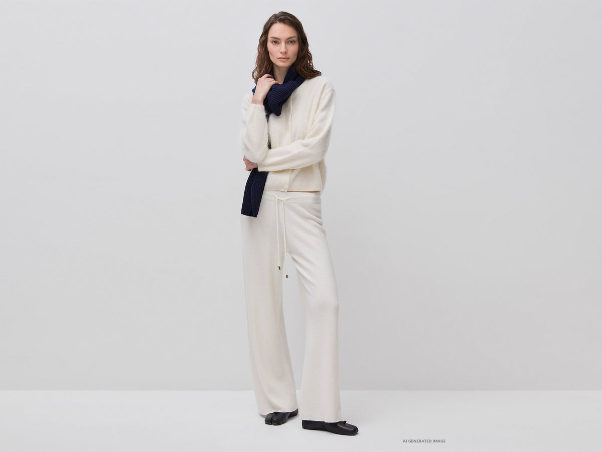 Wool, cashmere and silk cardigan
