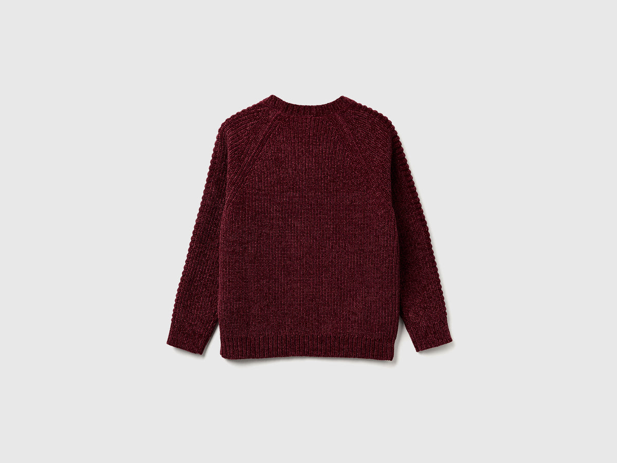 T-shirt de gola redonda em chenille - ucb_image_BS