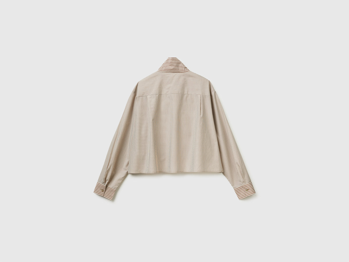 Striped crop shirt with bow - ucb_image_BS