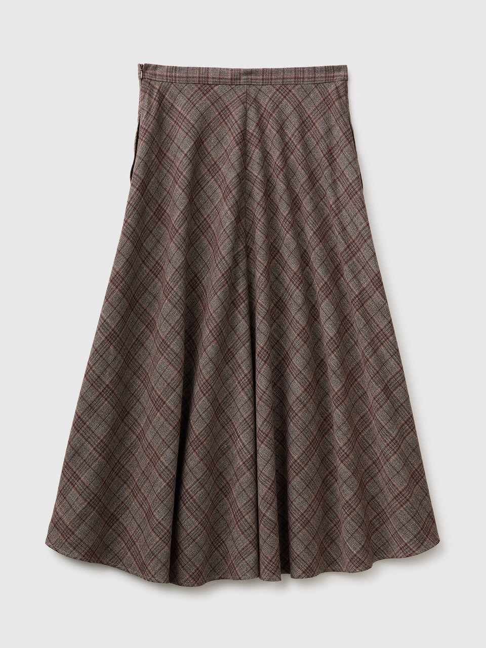 Saia comprida tartan em viscose mista - ucb_image_BS