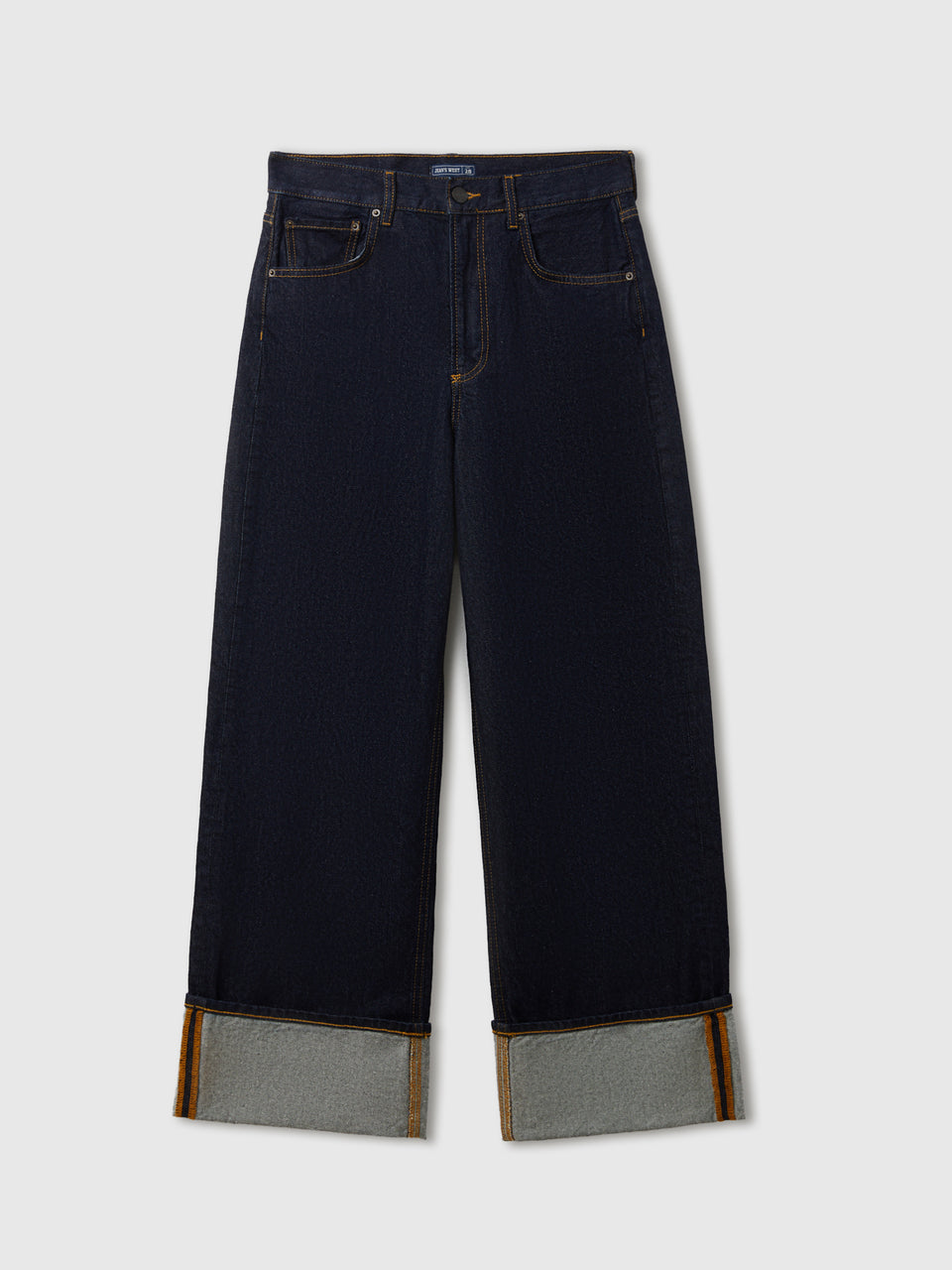 Jeans cropped com dobra lavagem rinse - ucb_image_FS