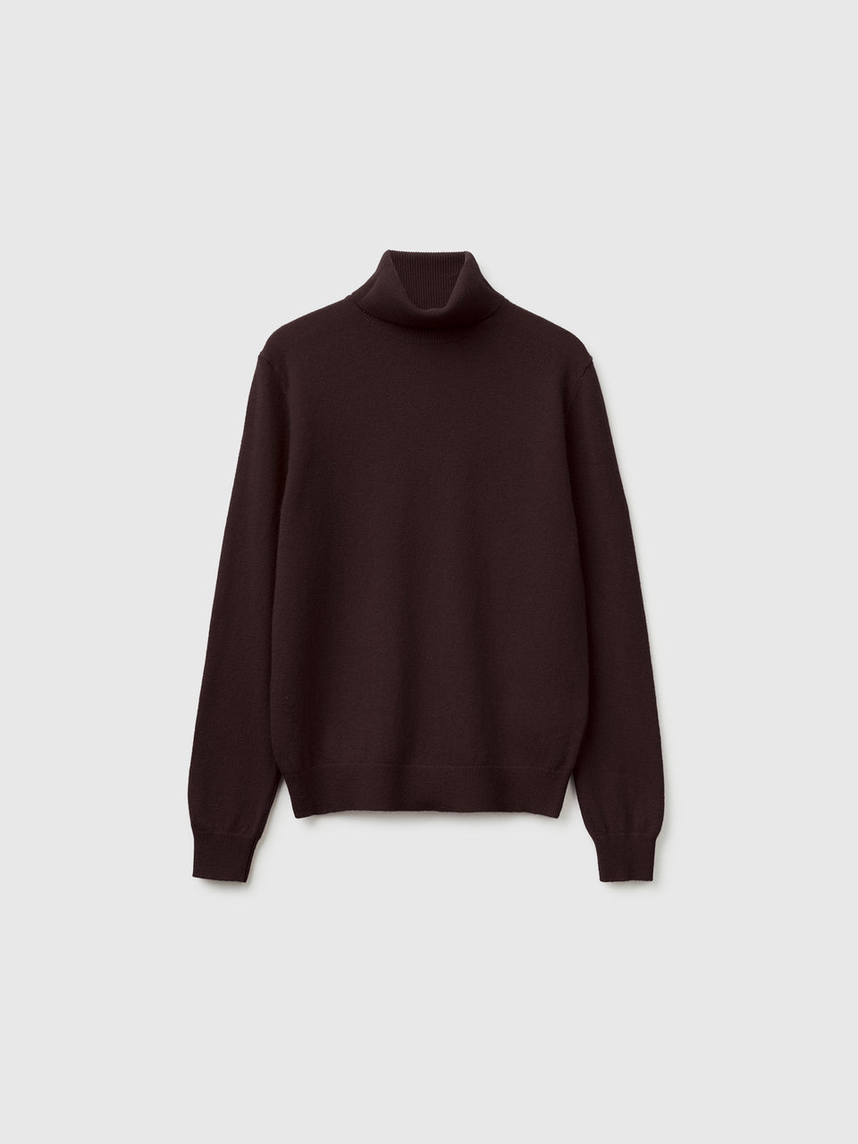 Camisola de gola alta chocolate em pura lã Merino - ucb_image_FS