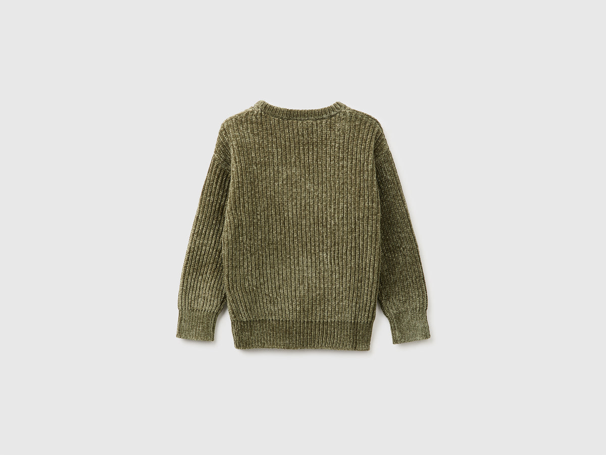 Camisola de gola redonda em chenille - ucb_image_BS