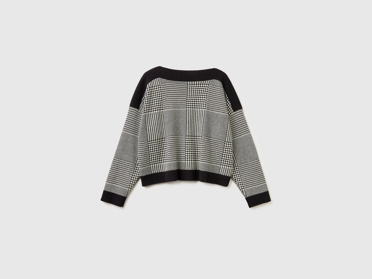 Camisola boxy fit príncipe de Gales - ucb_image_BS
