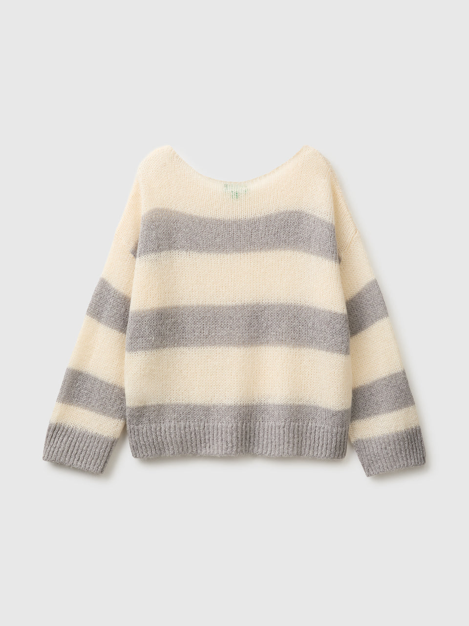 Camisola em mistura de mohair às riscas bicolor boxy fit - ucb_image_BS