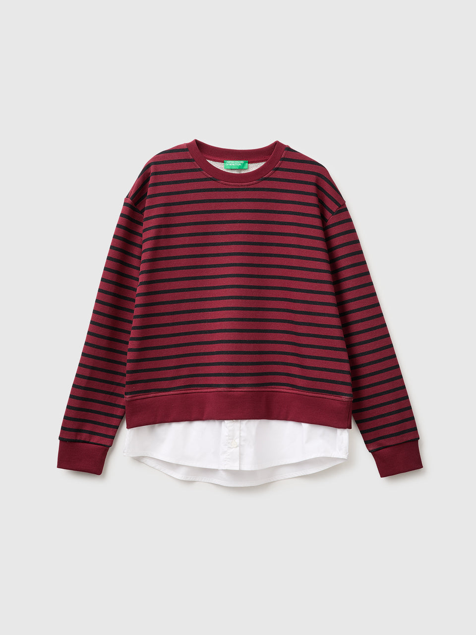 Sweat às riscas com inserção de camisa - ucb_image_FS