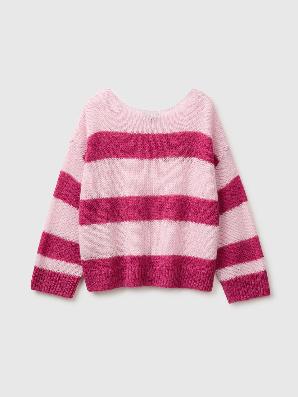 Camisola em mistura de mohair às riscas bicolor boxy fit - ucb_image_BS