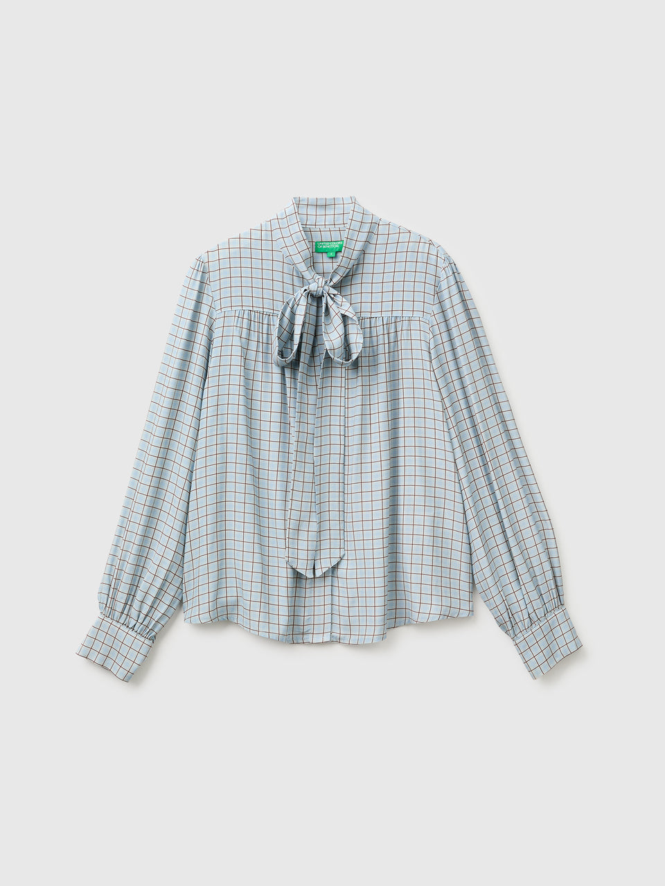 Blusa aos quadrados vichy com laço - ucb_image_FS