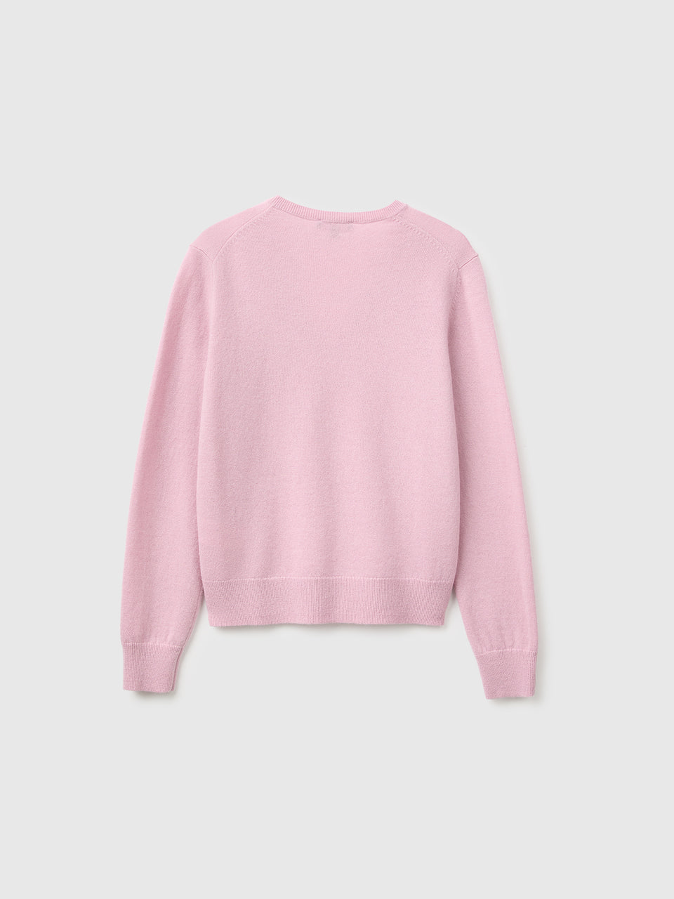 Camisola decote em V lilás em pura lã Merino - ucb_image_BS