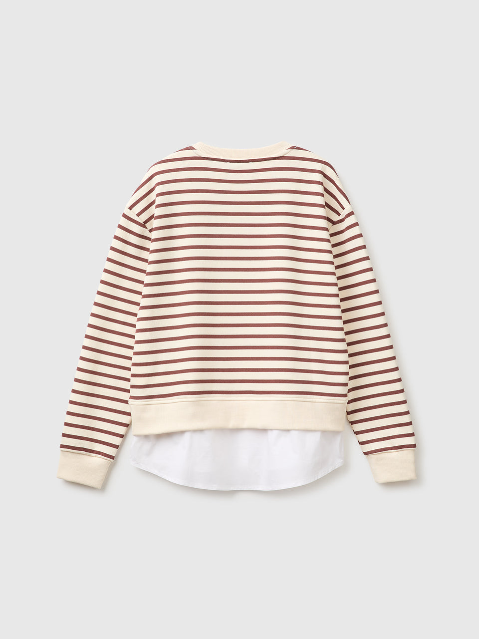 Sweat às riscas com inserção de camisa - ucb_image_BS