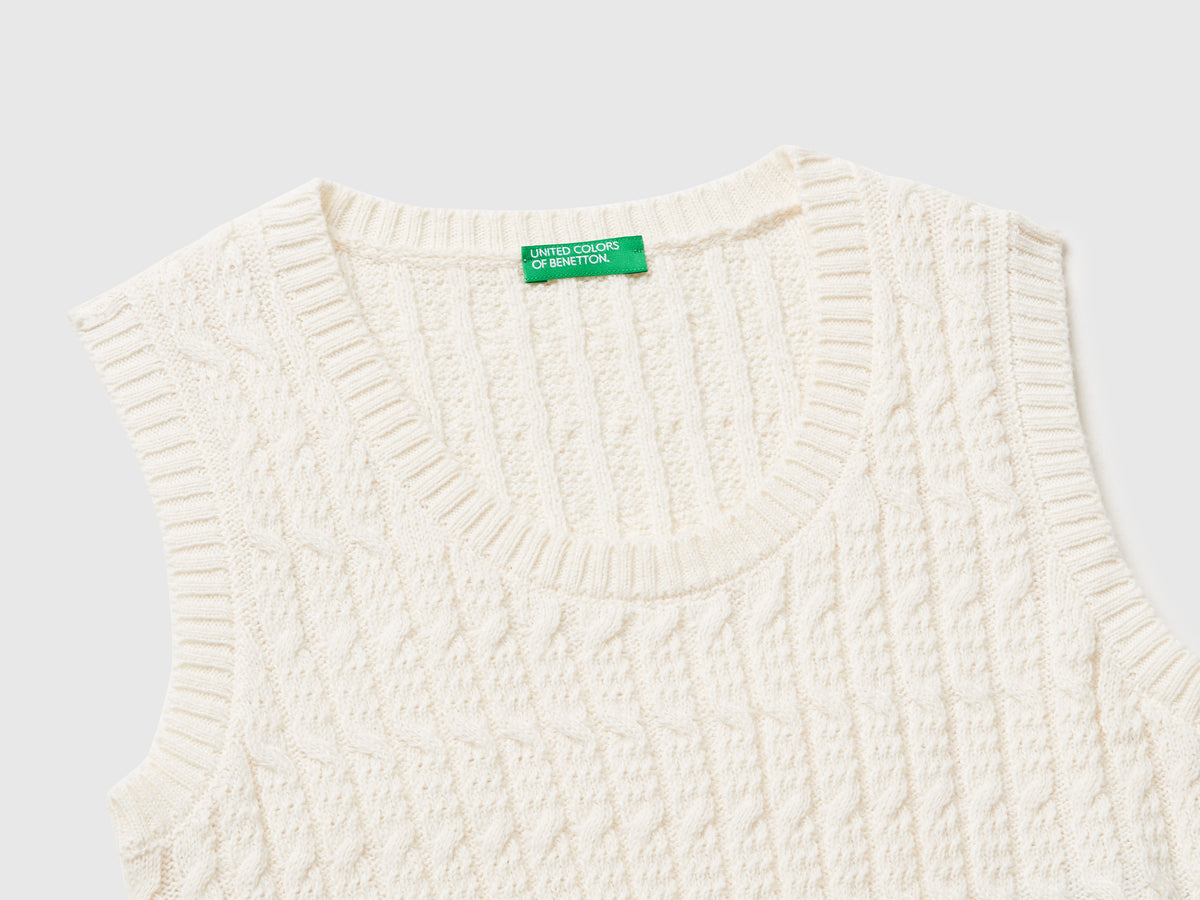 Gilet in maglia con trecce - ucb_image_DS1