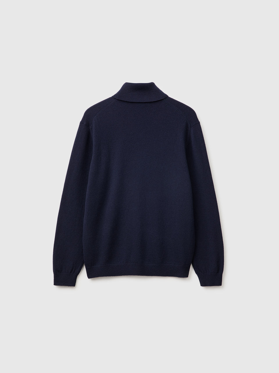 Camisola de gola alta azul da meia-noite em pura lã Merino - ucb_image_BS