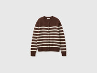 Cardigã às riscas 100% lã Shetland - ucb_image_FS