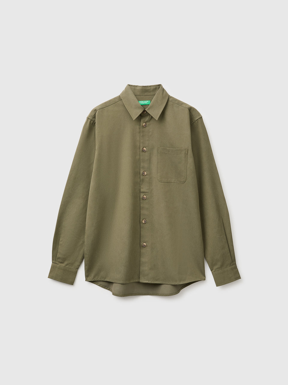 Camisa com bolso pequeno em lyocell e algodão - ucb_image_FS