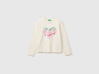 T-shirt em algodão orgânico quente com lantejoulas - ucb_image_FS