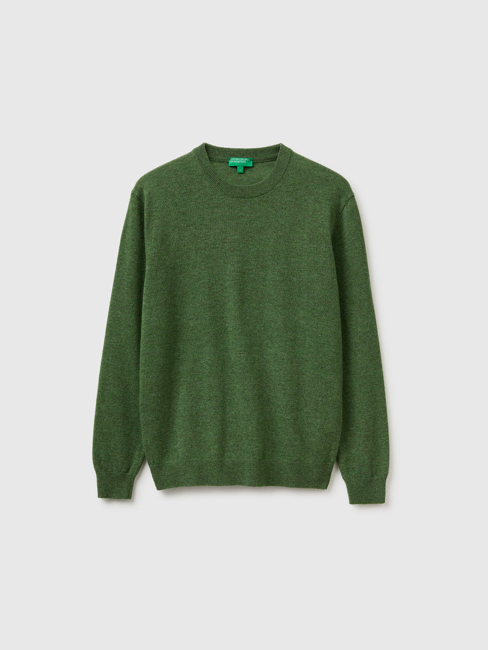Camisola verde mélange em pura lã Merino - ucb_image_FS