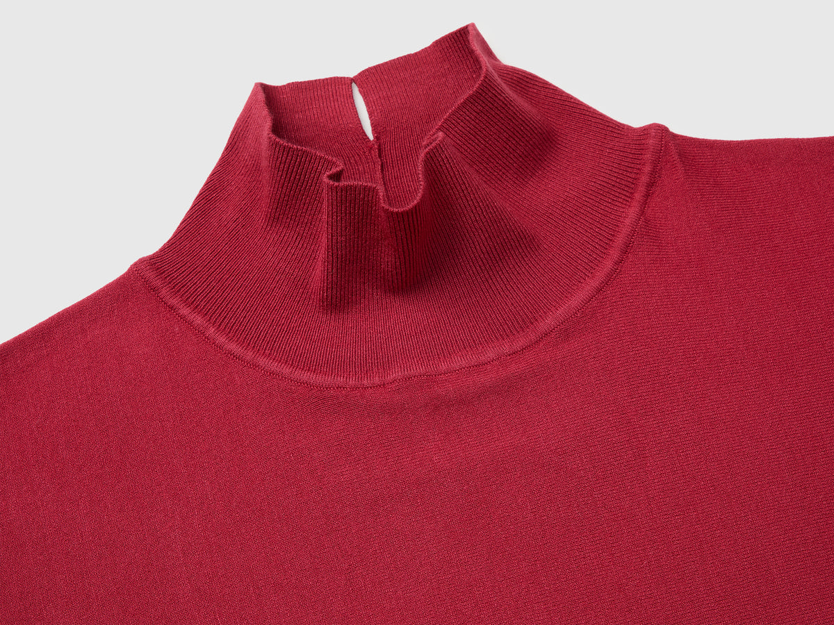 Camisola de gola alta com manga em forma de asa de morcego - ucb_image_DS1
