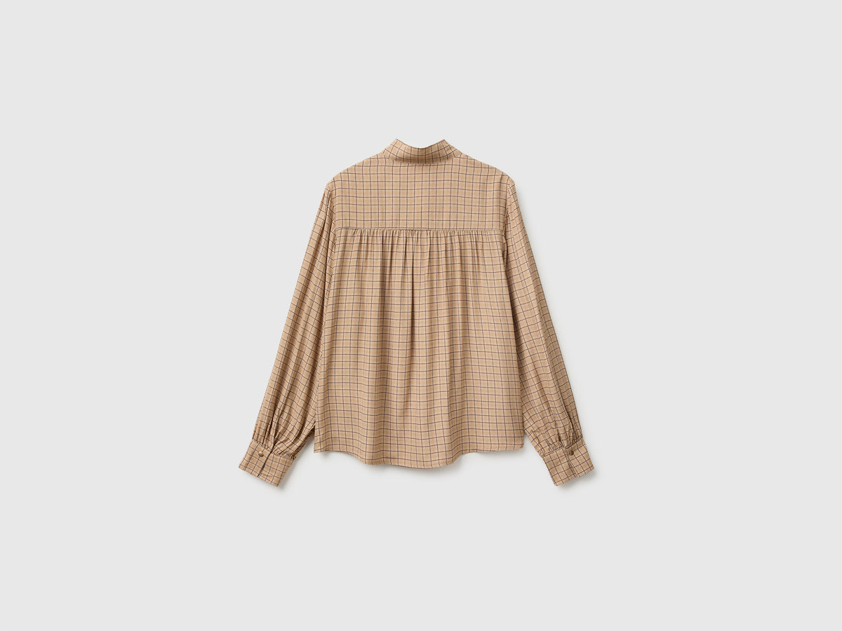 Blusa aos quadrados vichy com laço - ucb_image_BS