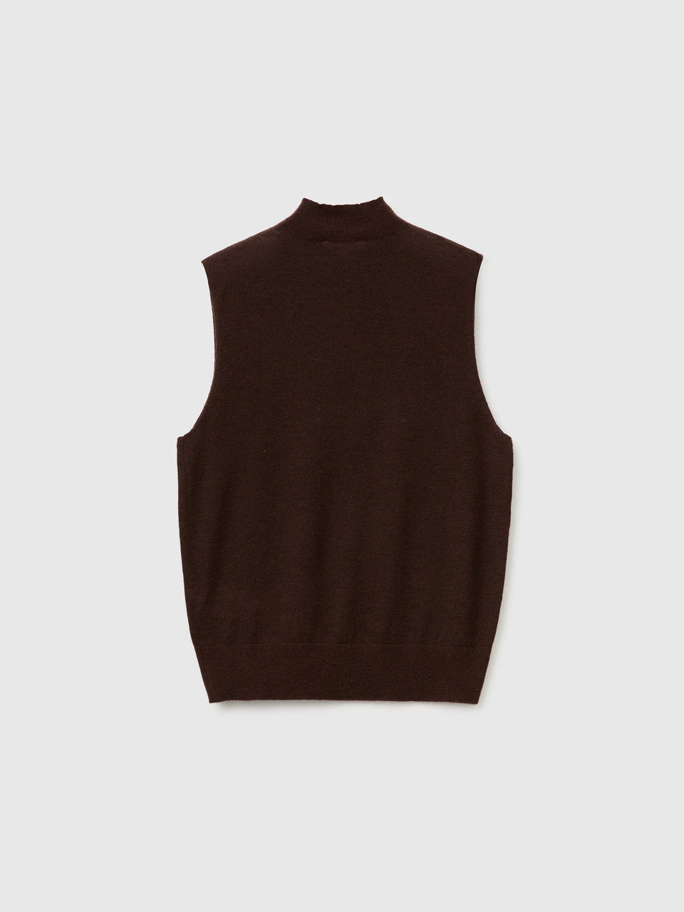 Camisola de gola alta sem mangas em mistura de lã ultraligeira - ucb_image_BS