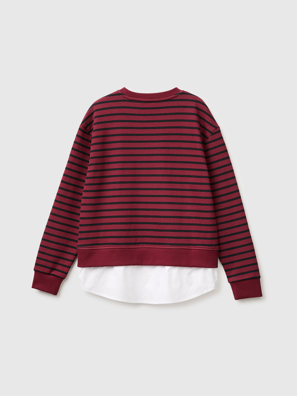 Sweat às riscas com inserção de camisa - ucb_image_BS