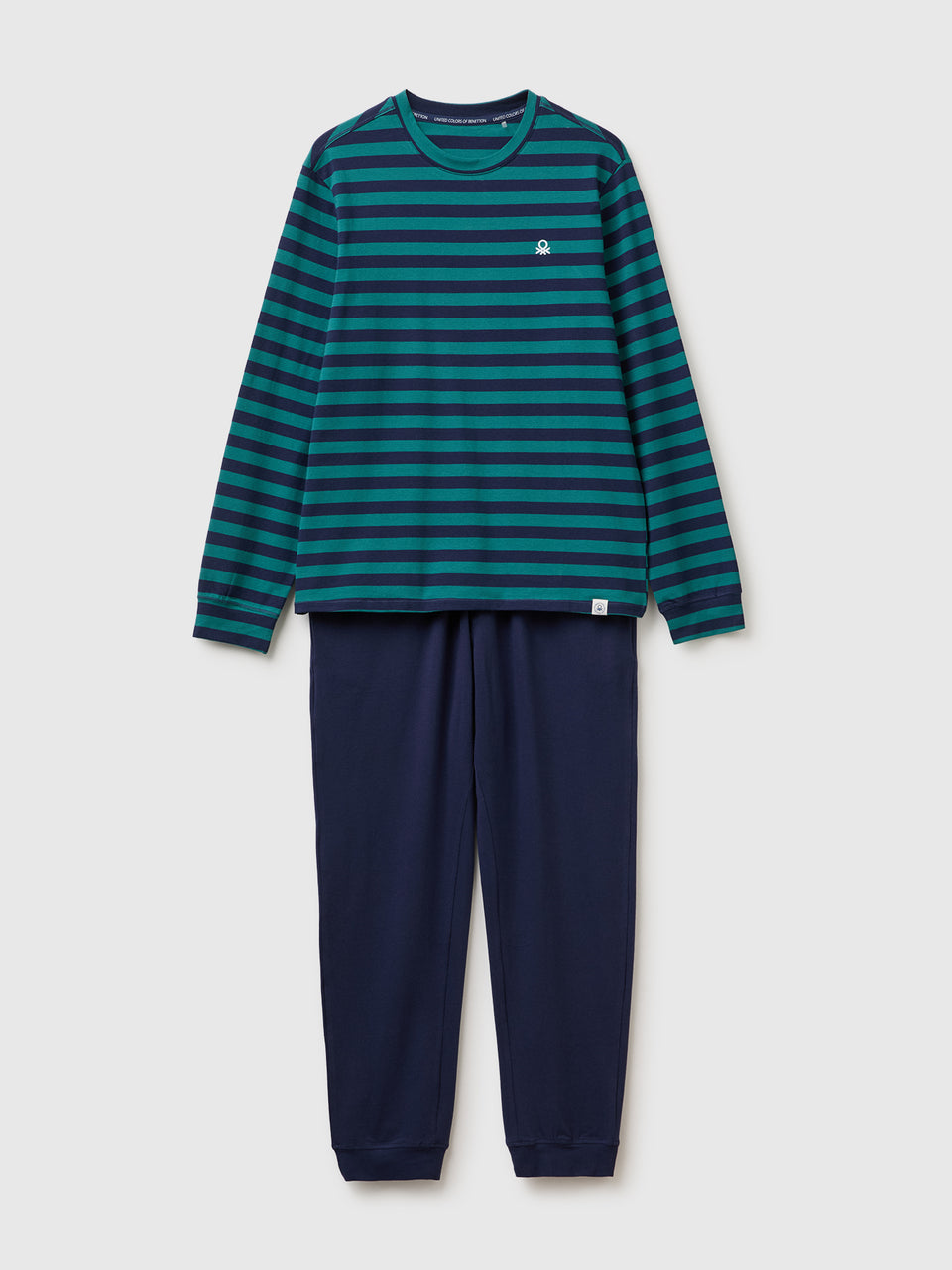 Pijama comprido com logótipo em algodão stretch - ucb_image_FS