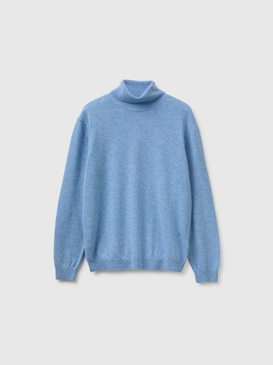 Camisola de gola alta azul-celeste em pura lã Merino - ucb_image_FS
