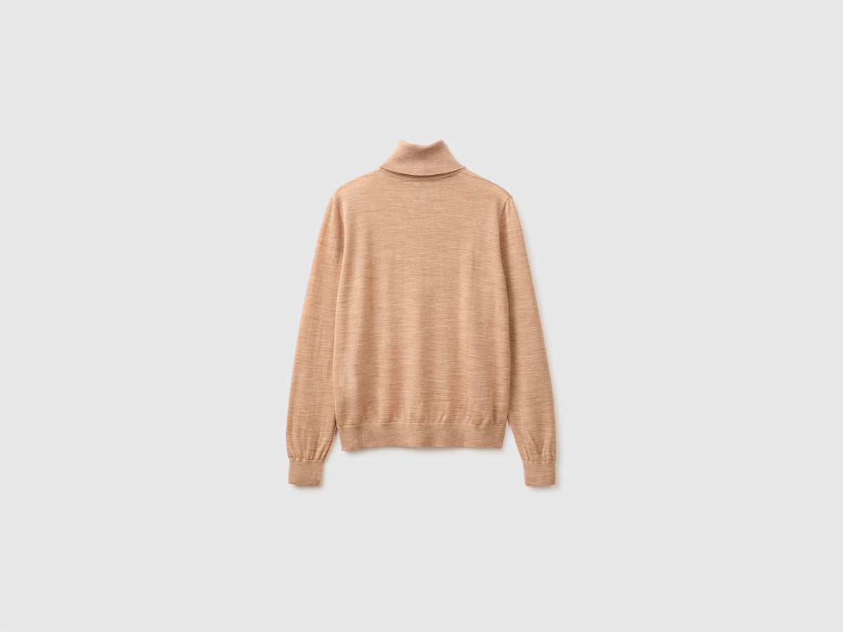 Camisola de gola alta em pura lã Merino - ucb_image_BS