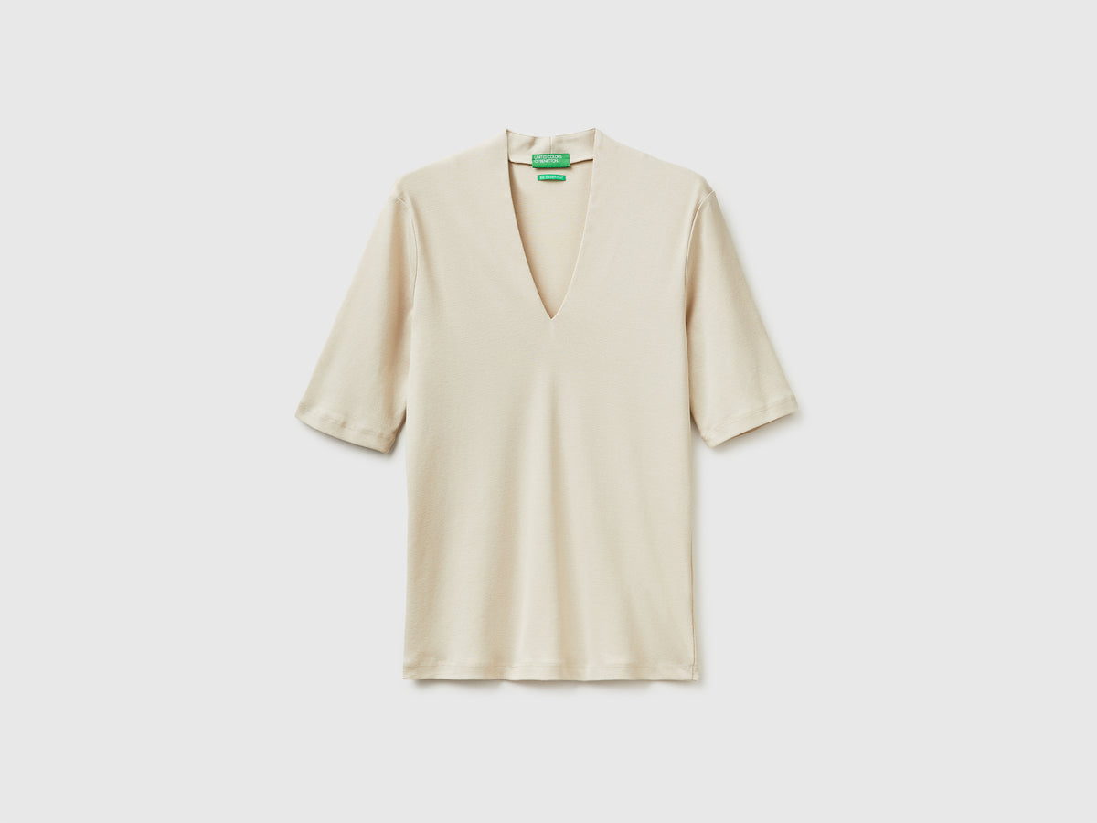 T-shirt slim fit em algodão de fibra longa - ucb_image_FS