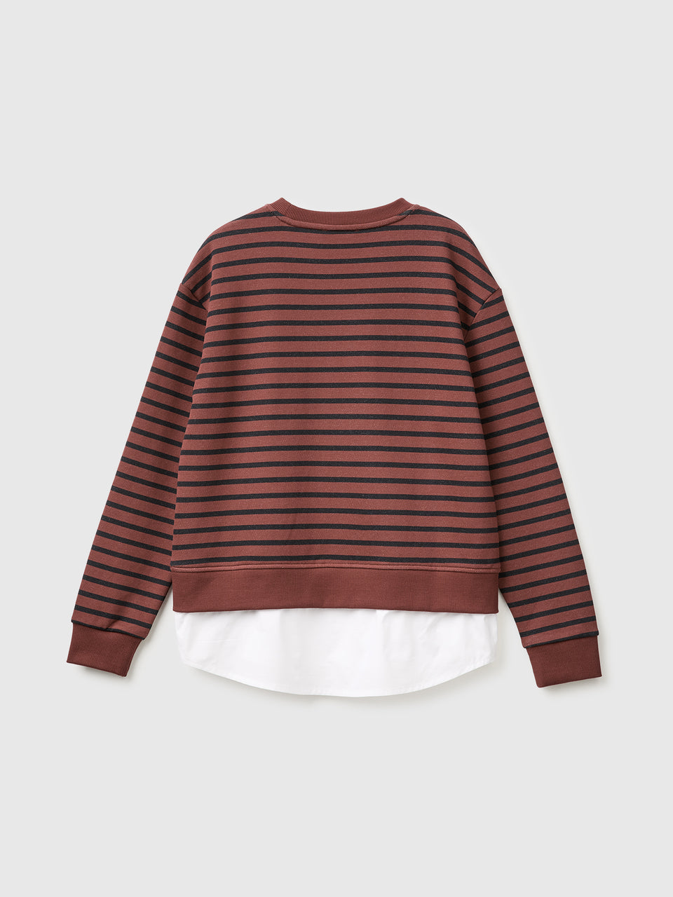 Sweat às riscas com inserção de camisa - ucb_image_BS