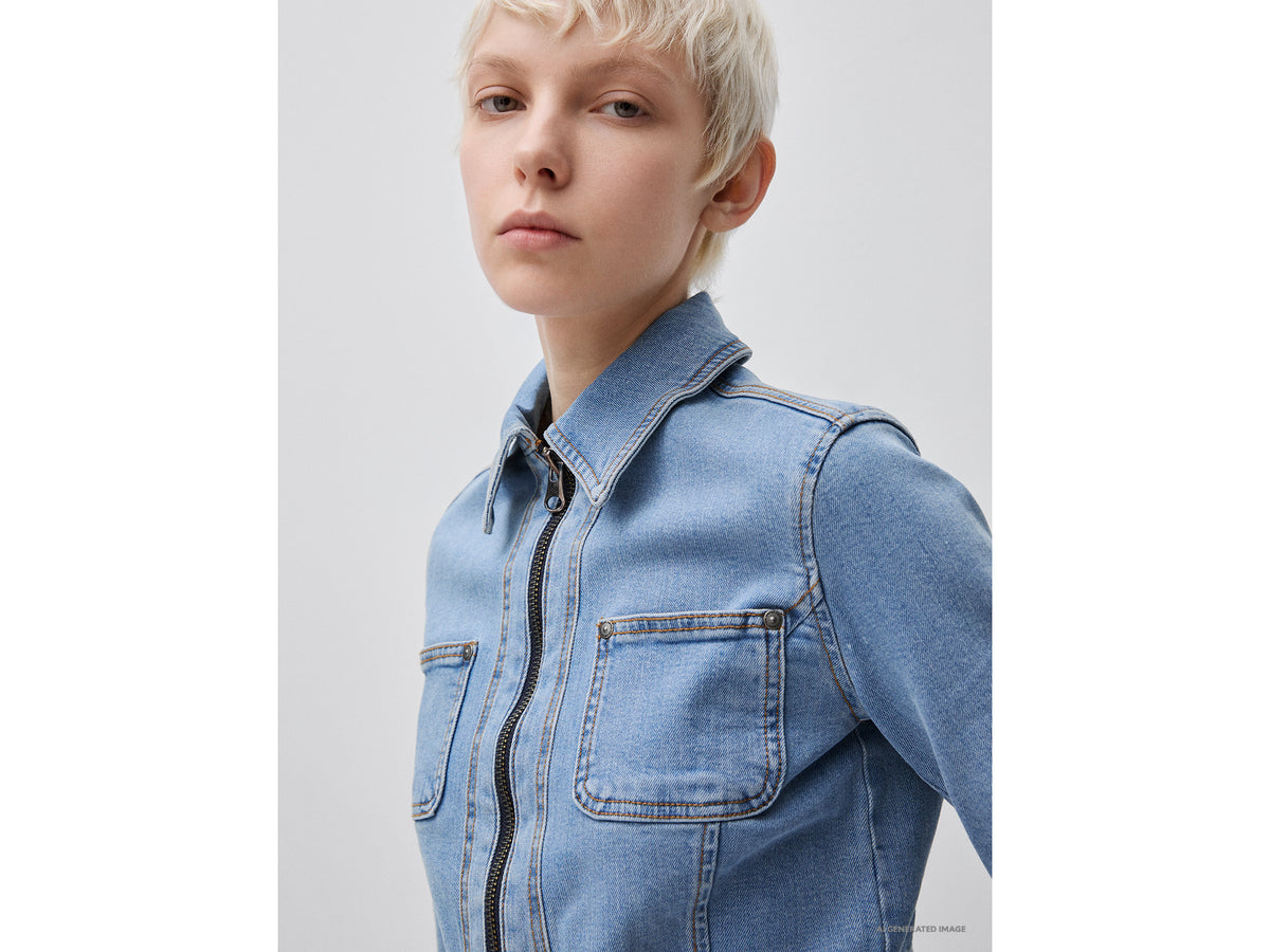 Casaco em denim com fecho de correr - ucb_image_FY