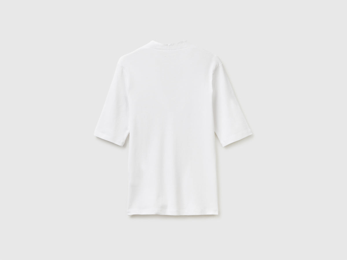 T-shirt slim fit em algodão de fibra longa - ucb_image_BS